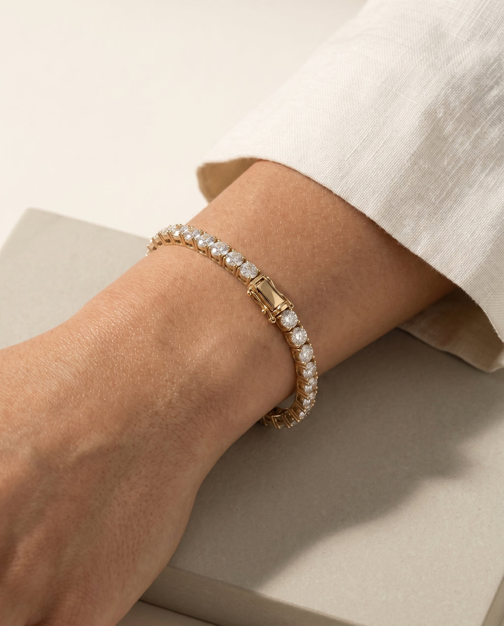 Galaxie Diamond Tennis Bracelet · on-model