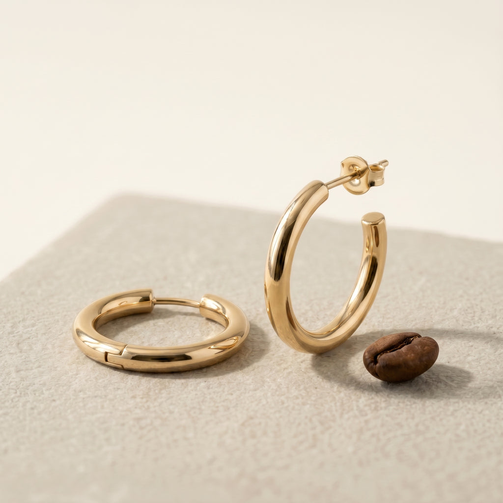 Capri Gold Hoops · scale