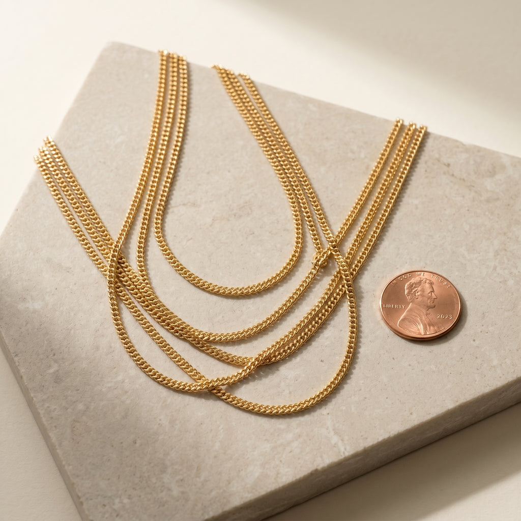 Cascade Layered Necklace · scale