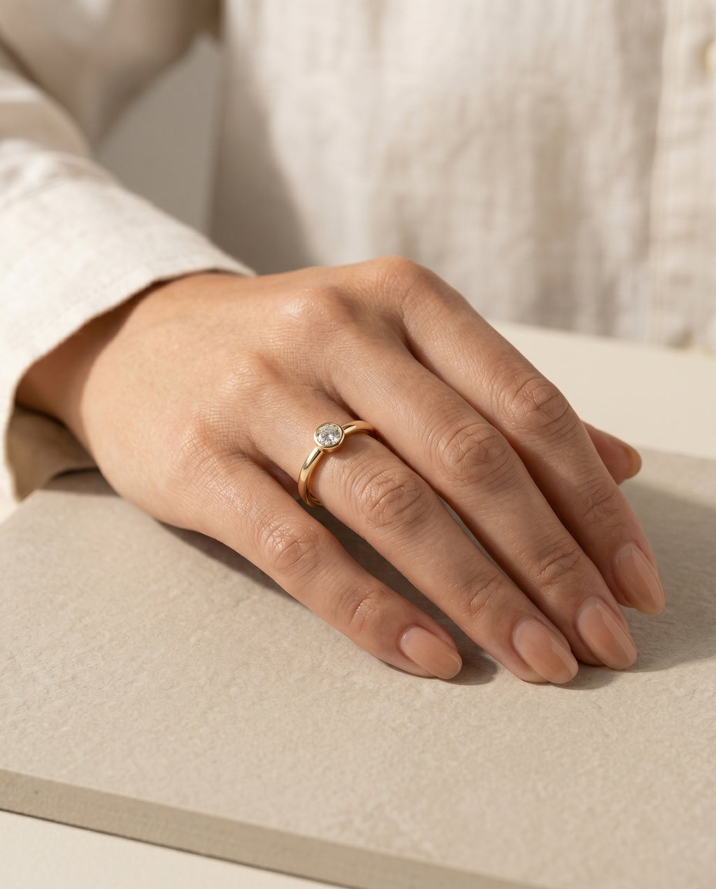 Lueur Diamond Ring · on-model