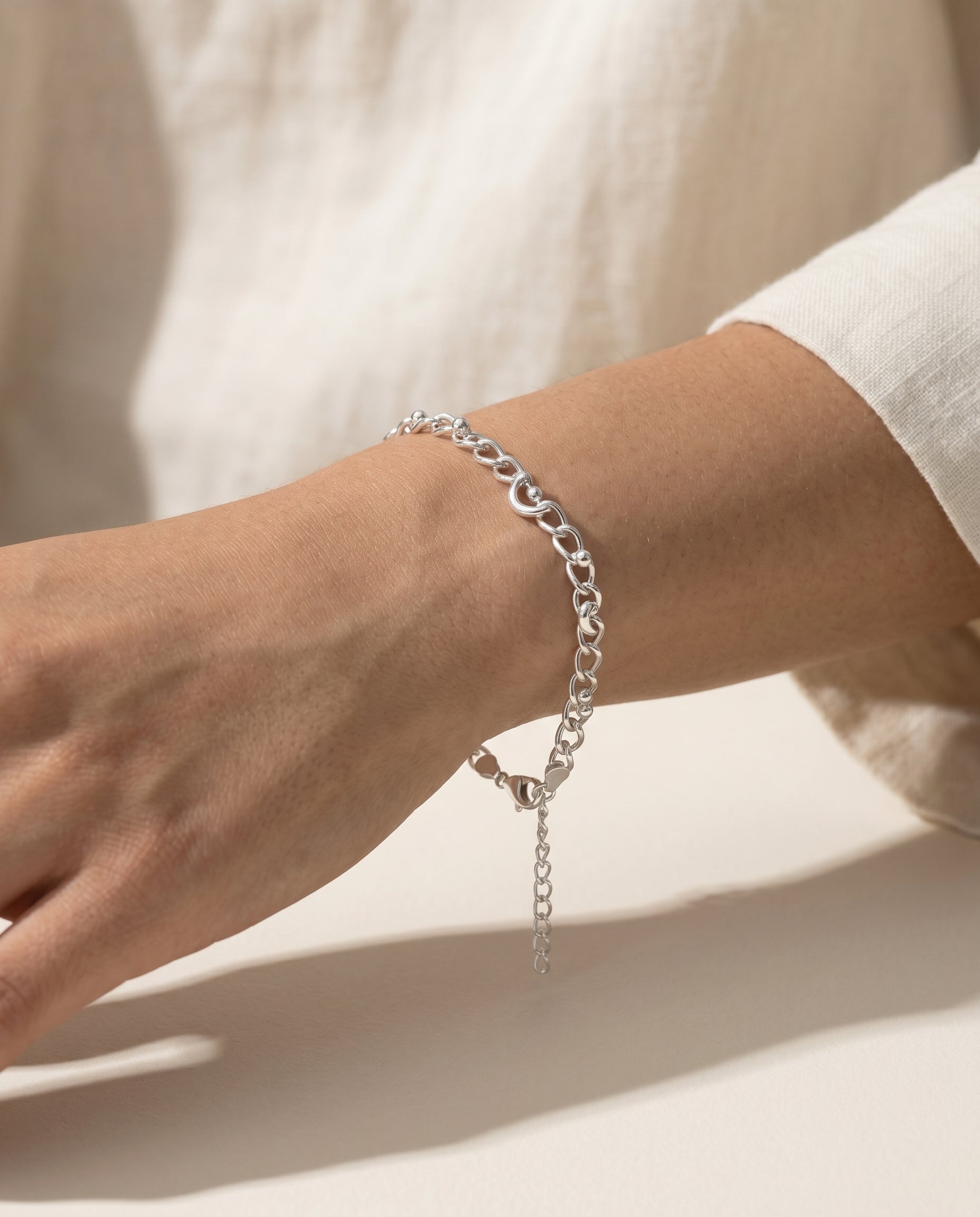 Lune Chain Bracelet · on-model