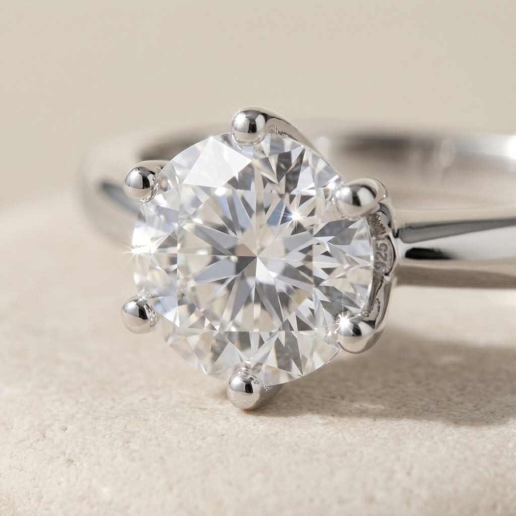 Clair Solitaire Ring · detail