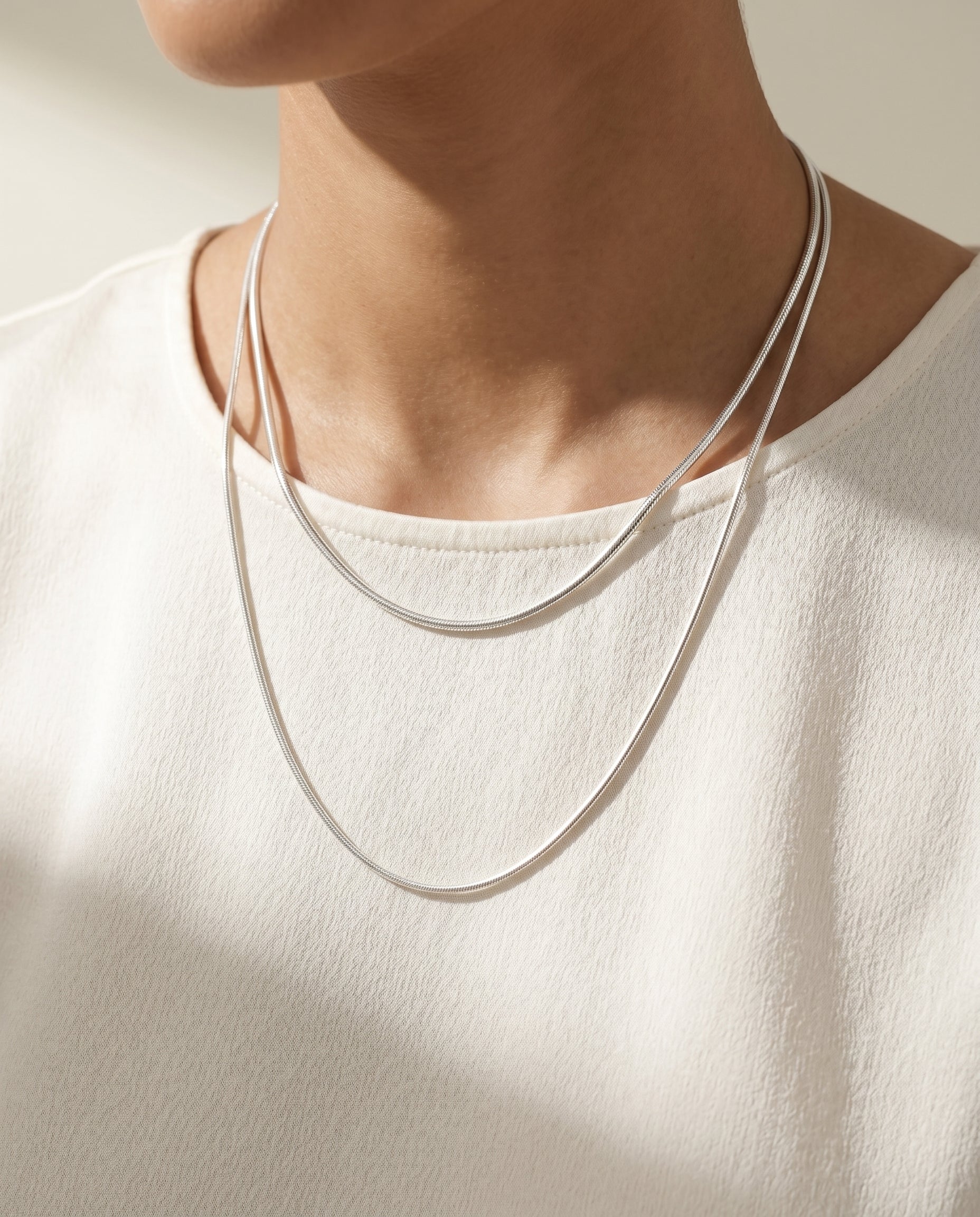Faye Dainty Necklace · on-model